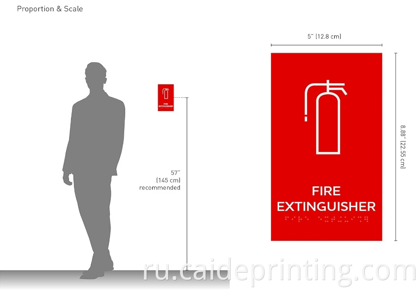 Fire Fighting Braille Sign